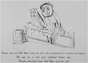 Refreshed: Old Man With An Owl, Edward Lear