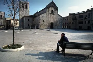 Basal: Old man at Sant Pere de Basalu Benedictine monastery, Basalu