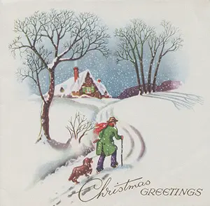 Trudging: Old Man in the Snow