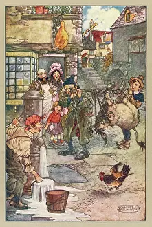 Charles Folkard: OLD MAN, SON AND ASS