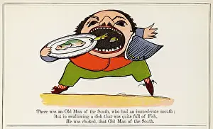 Swallowing: Old Man of the South, Edward Lear
