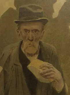 Fernand: Old man wearing rags, a beggar