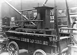 Merryweather: Old manual fire engine in a museum