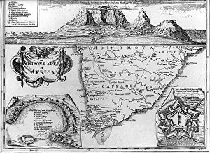 1710: Old map of South Africa