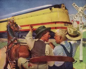Argue: Old Men argue before Train