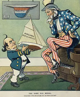 Nominees: THE SAME OLD MODEL, 1908 political cartoon from