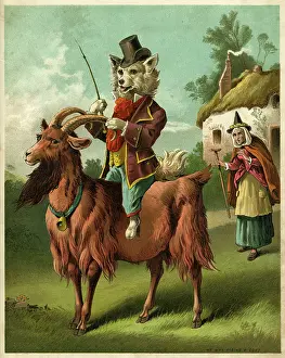 Hubbard: Old Mother Hubbard: riding a goat