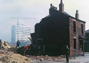 Bonfire: Old and new buildings