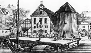 Altes: Old packing yard in Berlin, 1804