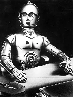 Automation: Old photo of a robot