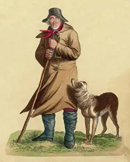 Farmworkers: An old shepherd and his dog
