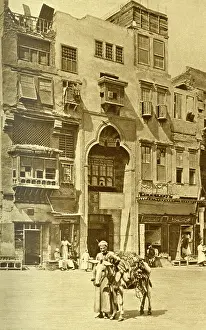 Shabby: Old shops in booksellers row, Cairo, Egypt