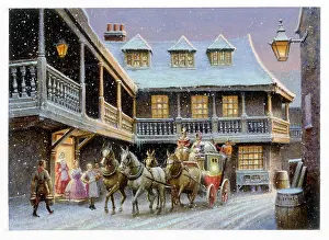Taverns: Old Tabard Inn, Southwark snowscene