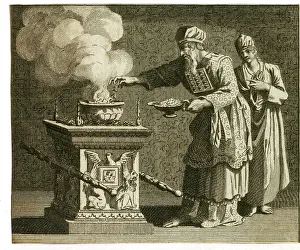 Woodblock: Old Testament Bible scene