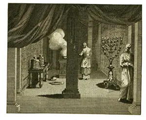 Candelabra: Old Testament Bible scene