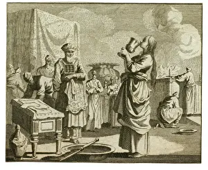 Woodblock: Old Testament Bible scene