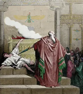 Dore: Old Testament. Mattathias and the Apostate. Drawing by Gusta