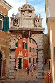 Istria: Old town gate, Rovinj, Croatia