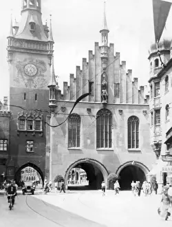 Marienplatz: Old town Hall in Munich, 1937