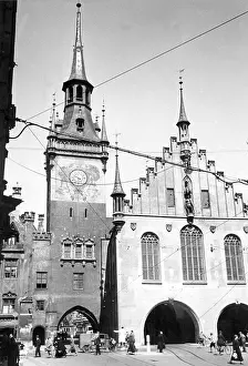 Verkehr: Old town Hall in Munich, 1938