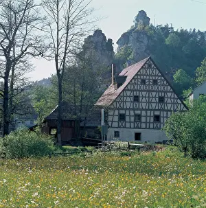 Franconian: Old mill in Tuchersfeld