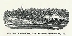 1656: Old View of Birmingham from Dugdale's Warwickshire