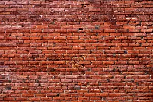 Net002: Old Weathered Red Brick Wall