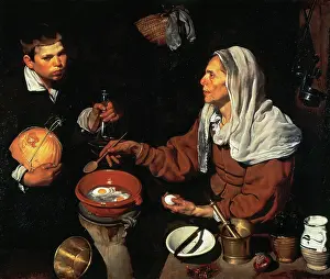 Frying: The Old Woman Cooking Eggs, by Velazquez