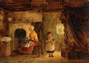 Knitting: Old Woman Knitting