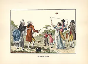 Diable: Old and young playing the game of diabolo