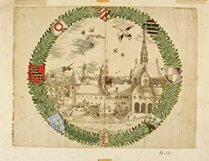 Annals: Oldest view of the monastery out of the annals of Bernhard L