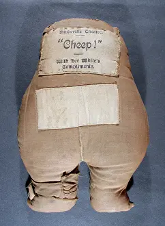 Compliments: Ole Bill printed fabric doll with wood and button detail