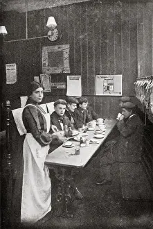 Waitress: Olive Malvery serving in a cheap coffee house