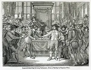 Dissolving: Oliver cromwell dissolving Parliament