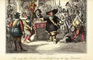 Interrogate: Oliver Cromwell removing the mace from the Commons