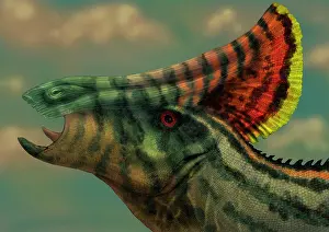 Close Up: Olorotitan dinosaur portrait