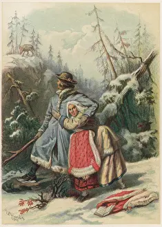 Olsson: Per Olsson protects Lisa Erkersdotter from a wolf