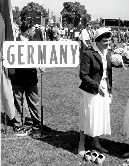 50er: Olympic Games 1956: Birgit Klomp waits for entering