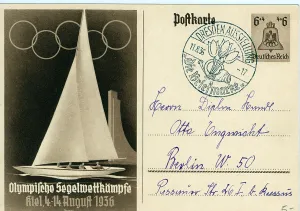 Sparked: Olympic sailing boat shown below that Olympic rings