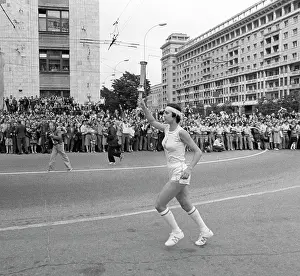 Kalinina: Olympic torch relay in Moscow, 1980