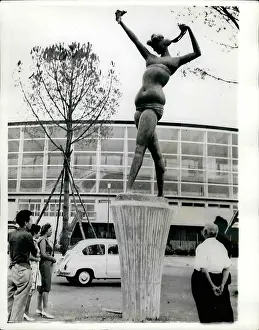 Olympic torch sculpture by Grace in Rome, Italy