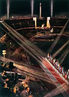Spotlights: OLYMPICS/1936/CLOSING