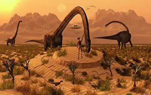 Extended: Omeisaurus dinosaurs communicating with alien reptoid ?
