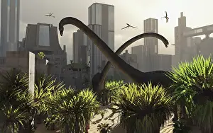 Omeisaurus: Omeisaurus sauropods explore a mysterious city which has ?