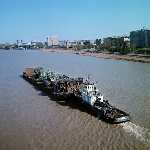 Irtysh: Omsk city on Irtysh river, 1978