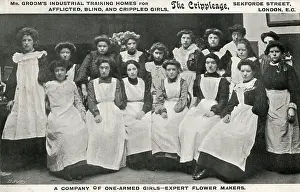 Crippled: One-armed flower-makers at John Groom's training home