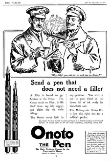 Onoto: Onoto Pen Advertisement, World War One