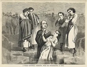Temperatures: Open air baptism in the western USA