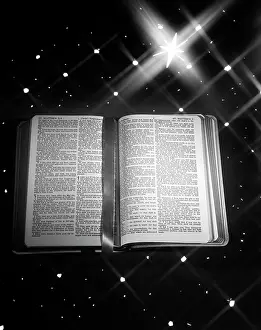Bookmark: Open Book Bible Ribbon Bookmark