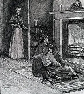 Fender: Open fire with bras fender and fire basket. Illustration